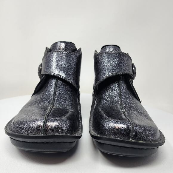 Alegria Caiti Boot Women EU38/US8-8.5 Graphite Silver Leather Comfort Cat-188 - Picture 5 of 15